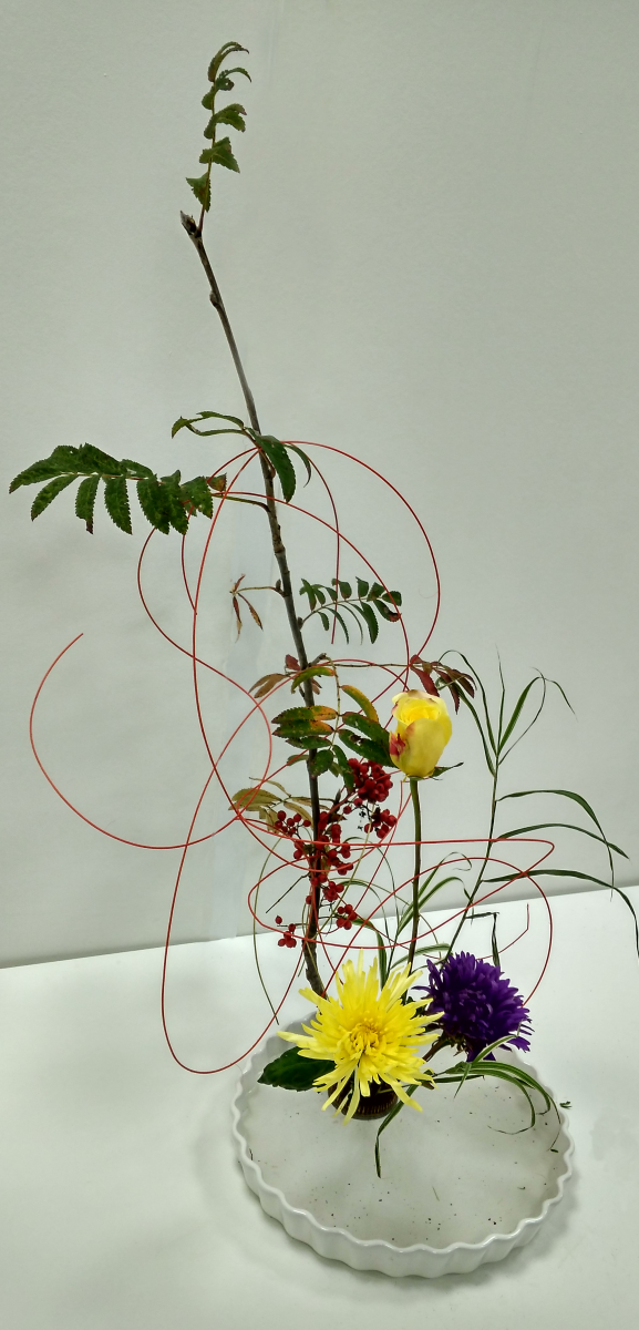 Искусственные цветы Икебана Фиалка цветная 60 см ю Купить Искусственные Цветы Оптом в Украине